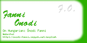fanni onodi business card