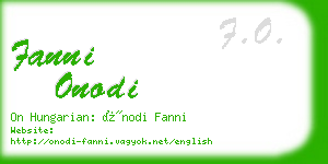 fanni onodi business card